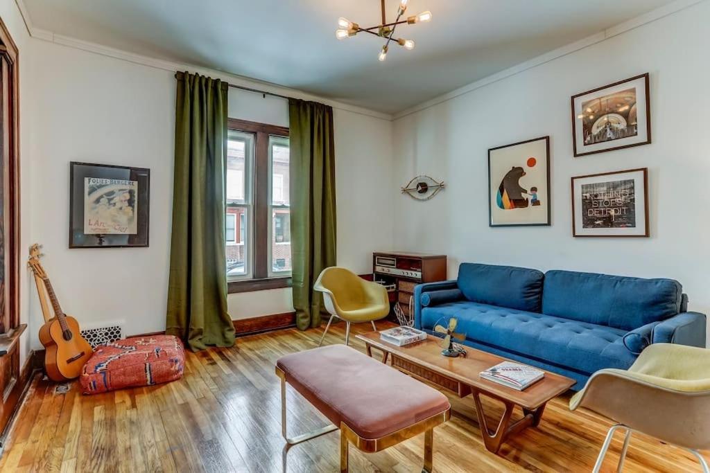 Luxe Mid-Century Styled Historic Townhouse #1 Villa Detroit Buitenkant foto