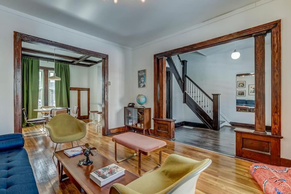 Luxe Mid-Century Styled Historic Townhouse #1 Villa Detroit Buitenkant foto